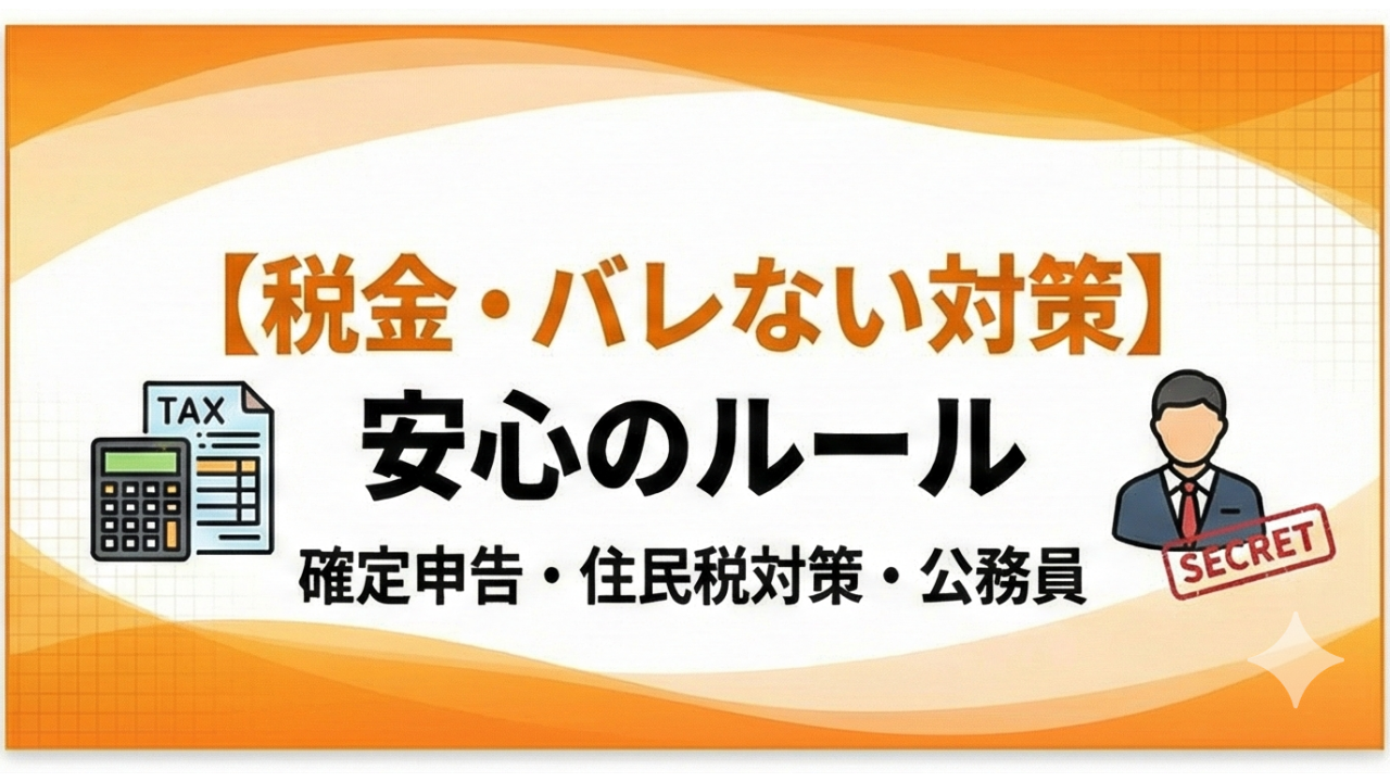【税金・バレない対策】安心のルール
